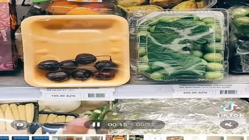 Bir kiloqramı 200 manata gilas satılır - FOTO