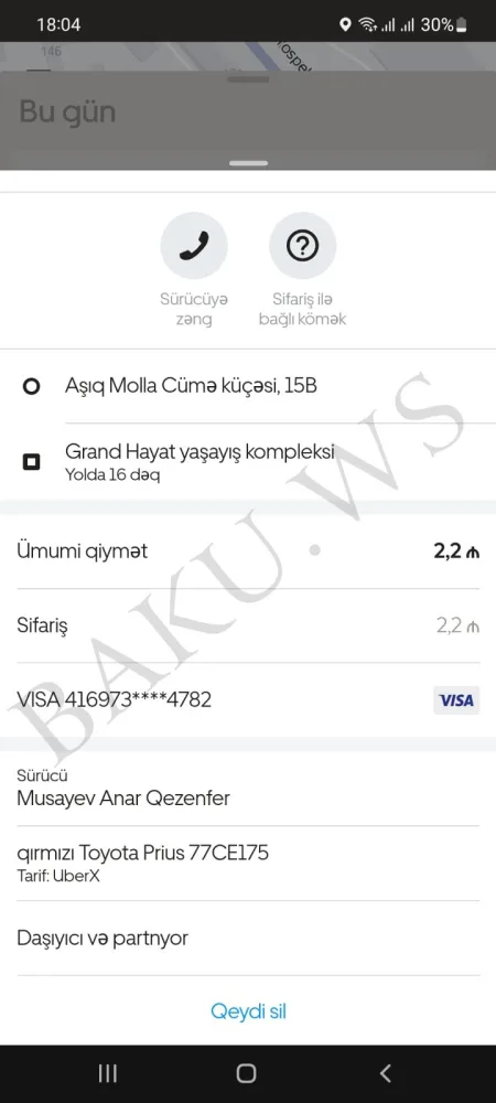 Bakıda daha bir taksi sürücüsü ilə qadın sərnişin arasında mübahisə - FOTO - VİDEO