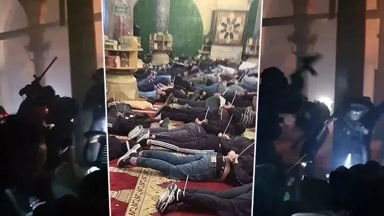 İsrail qüvvələri Məscidül-Əqsaya basqın etdi - FOTOLAR