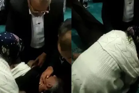 Namaz qılarkən infarkt keçirdi - VİDEO