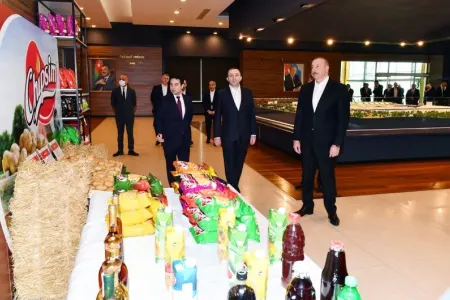 Prezident İlham Əliyev və Baş nazir İrakli Qaribaşvili Qəbələ Qida Şəhərciyində olublar