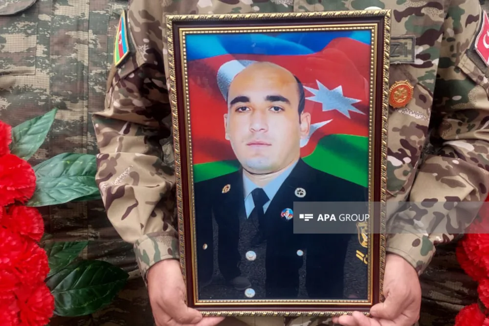 Laçında şəhid olan hərbçimizlə Ağstafada vida mərasimi keçirilir - FOTO