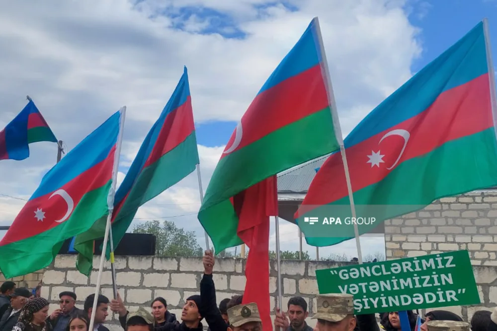 Laçında şəhid olan hərbçimizlə Ağstafada vida mərasimi keçirilir - FOTO