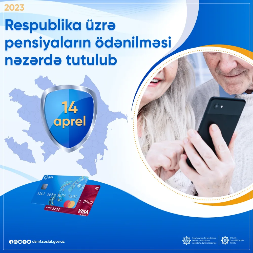 Bölgələr üzrə pensiyalar bu tarixdə ödəniləcək