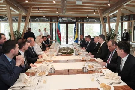 Sarayevoda Prezident İlham Əliyevin şərəfinə rəsmi nahar verilib