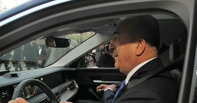 Çavuşoğlu görüşə “Togg”la getdi - – Foto