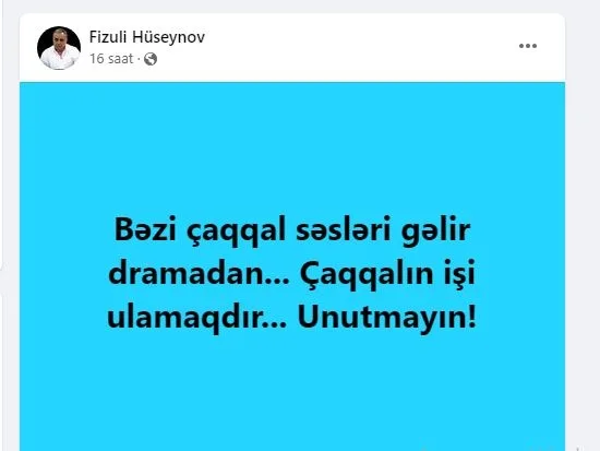 "AzDrama"dan çaqqal səsləri gəlir"