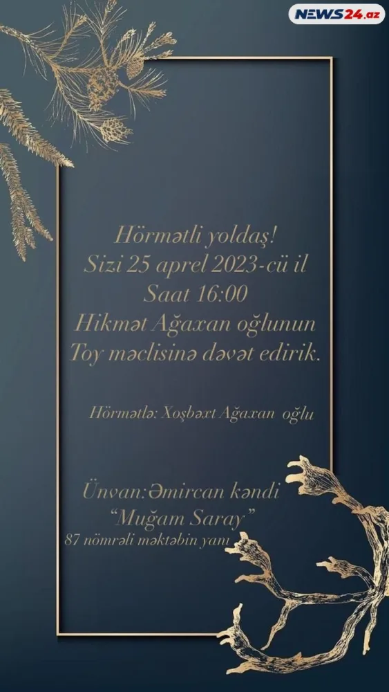 Ağaxan Abdullayevin oğlunun toyudur- - FOTO