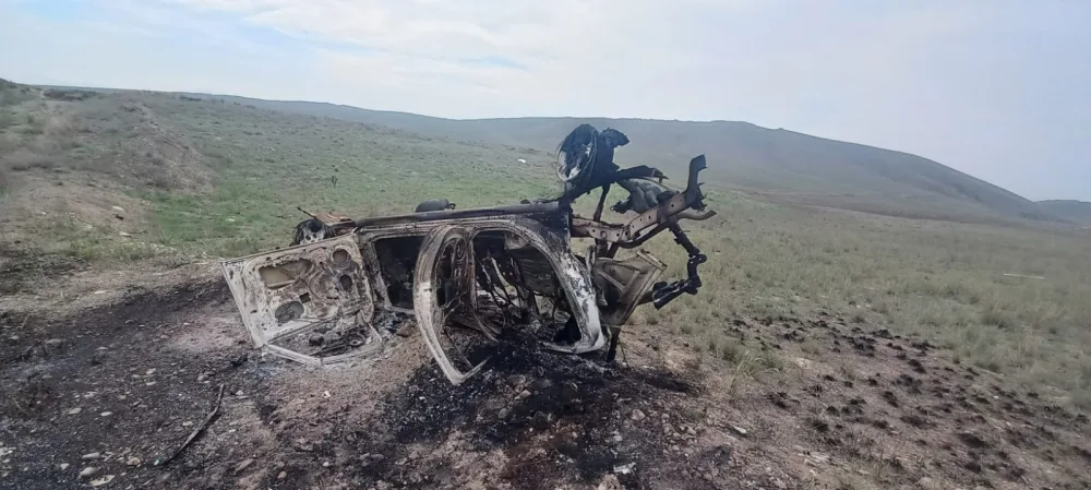 Tərtərdə mina partlayışı baş verən ərazidən görüntülər - FOTOLAR