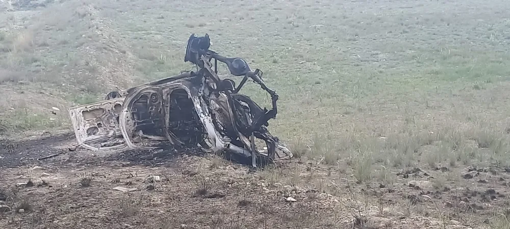 Tərtərdə mina partlayışı baş verən ərazidən görüntülər - FOTOLAR