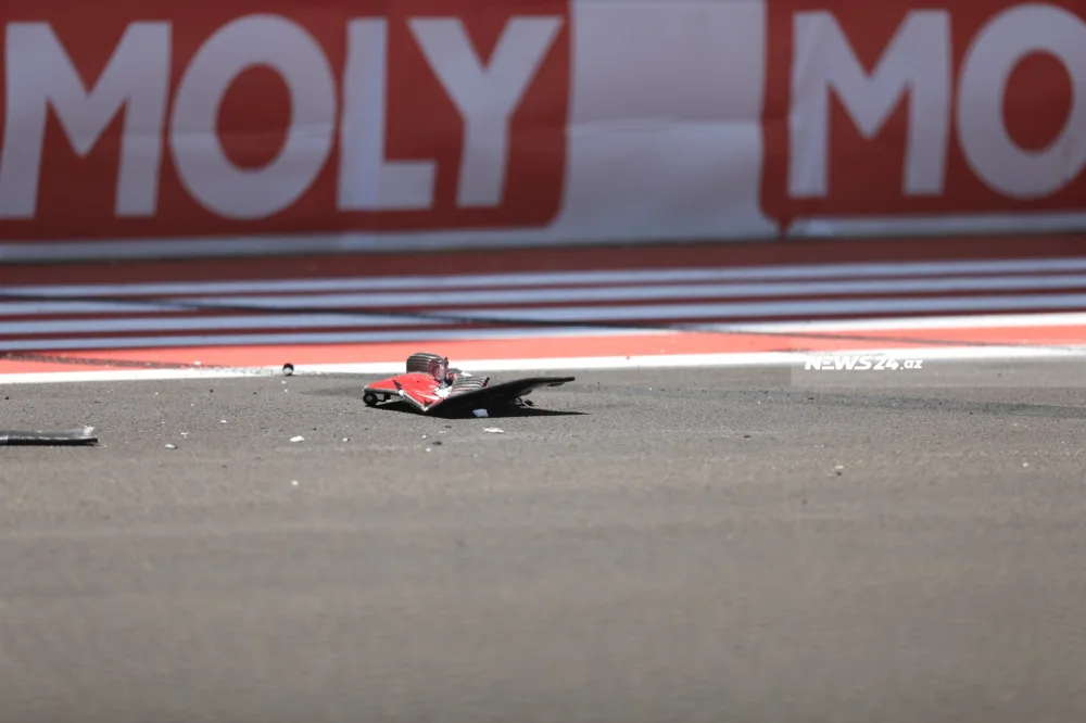 Formula 1-də qəza - BAŞ VERDİ - FOTOLAR