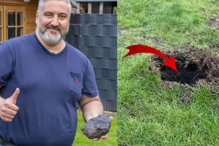 Həyətinə düşən meteorit parçası onu zəngin etdi - FOTO