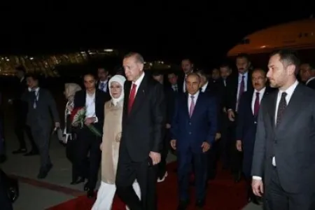 Ərdoğan Azərbaycana dövlət səfərinə gəlib - FOTO