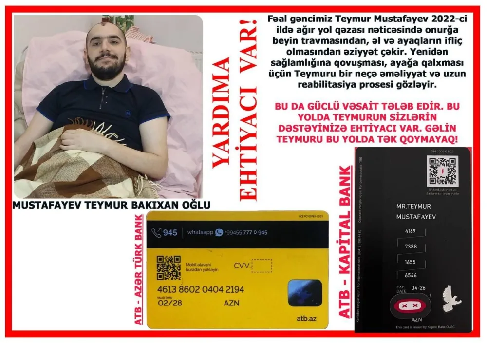 Teymur Mustafayevin nəvəsinin köməyə - ehtiyacı var