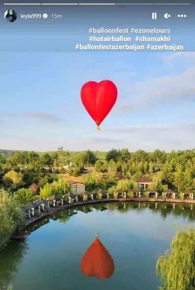Leyla Əliyeva Hava Şarları Festivalından paylaşım etdi - FOTO