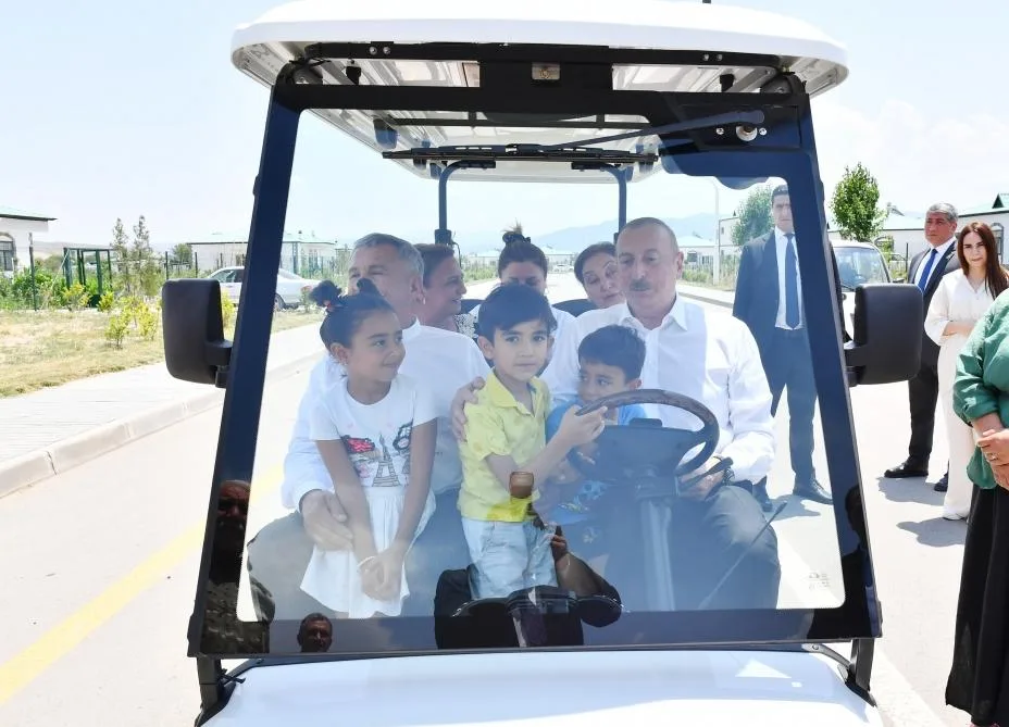 Əliyev və Minnixanov - Ağalıda kəndində... - FOTO