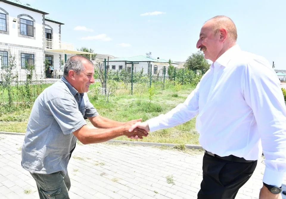 Əliyev və Minnixanov - Ağalıda kəndində... - FOTO