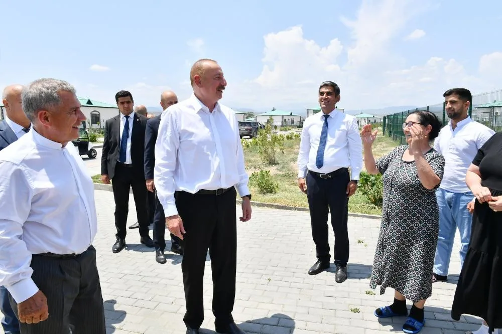 Əliyev və Minnixanov - Ağalıda kəndində... - FOTO