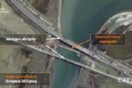 Ukraynanın vurduğu körpünün peykdən - Fotosu