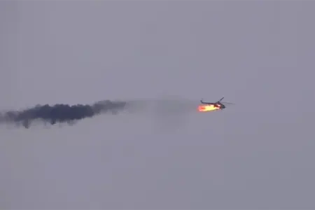 Priqojin: "Rusiya Müdafiə Nazirliyinin ikinci helikopteri vuruldu" - FOTO