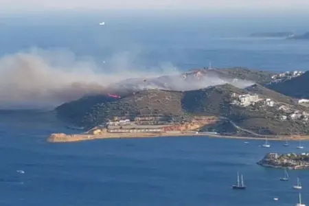 Muğlada meşə yanğını: əraziyə helikopter və təyyarələr cəlb olundu - FOTO