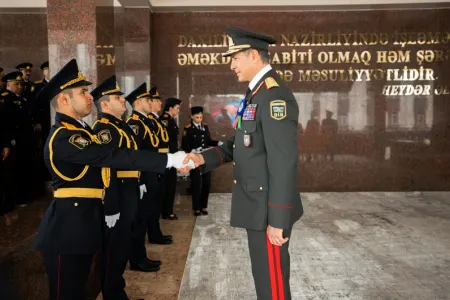 DİN-də “Polis Günü”nə həsr olunmuş təntənəli mərasim keçirildi - VİDEO