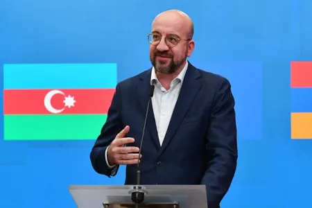 Şarl Mişel üçtərəfli görüşdən sonra mətbuata açıqlama verdi