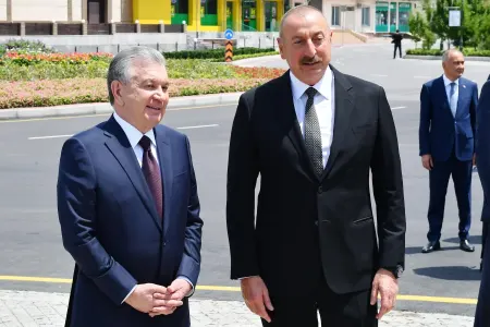 Prezidentlər Füzulidə yeni məktəbin - AÇILIŞINDA