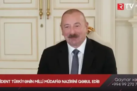 Prezident Türkiyənin milli müdafiə nazirini qəbul edib