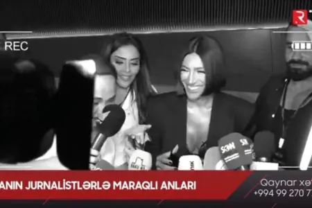 Röyanın jurnalistlərlə maraqlı anları- - VİDEO