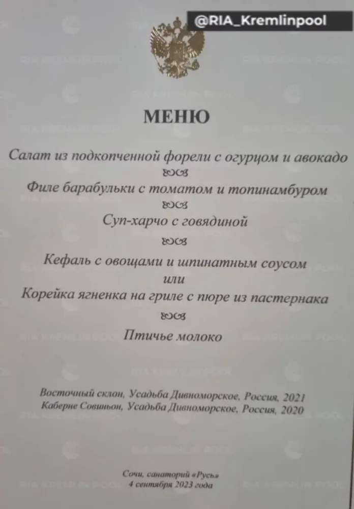 Putinlə Ərdoğanın nahar menyusu məlum oldu - FOTO/VİDEO