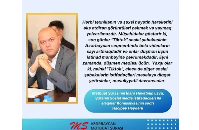 "Tiktok"da yayılan əsgər videoları ilə bağlı AÇIQLAMA