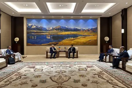 Adil Kərimli Çində moldovalı həmkarı ilə görüşdü