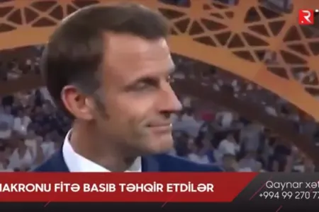 Makronu fitə basıb, təhqir etdilər- - VİDEO