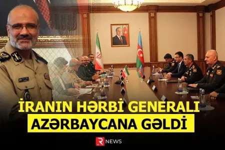 İranın hərbi generalı Azərbaycana gəldi - VİDEO