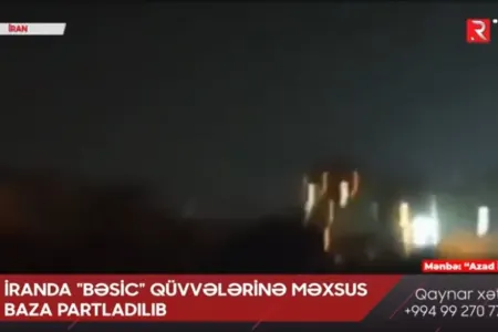 İranda "Bəsic" qüvvələrinə məxsus baza partladılıb- - VİDEO