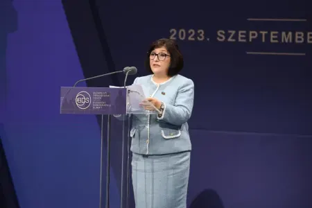 Sahibə Qafarova Budapeşt Demoqrafik Sammitində - ÇIXIŞ ETDİ