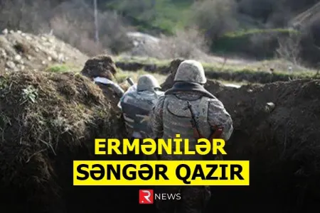 Ermənilər səngər qazır - RTV VİDEO