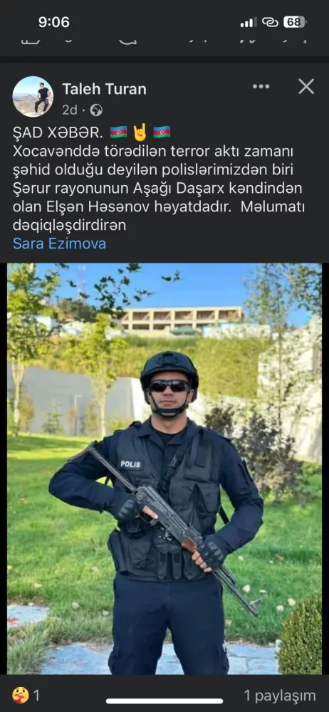 Füzulidə qəzada həlak olduğu bildirilən - POLİS SAĞ İMİŞ -FOTO