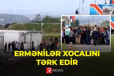 Ermənilər Xocalını belə tərk edir - VİDEO