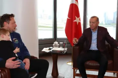 Ərdoğan İlon Maskla görüşündən - DANIŞDI