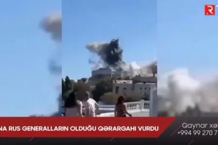Ukrayna rus generalların olduğu qərargahı vurdu- - VİDEO