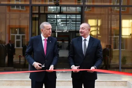 Prezidentlər hərbi kompleksin açılışında - FOTO