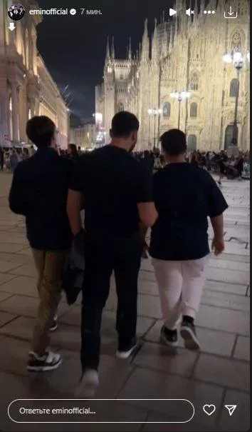 Emin Ağalarov əkizləri ilə İtaliyada - FOTO