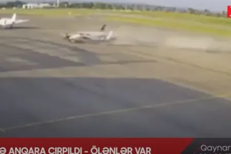 Təyyarə anqara çırpıldı - ÖLƏNLƏR VAR - VİDEO