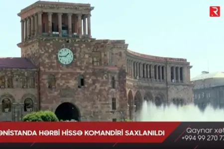 Ermənistanda hərbi hissə komandiri saxlanıldı- - VİDEO
