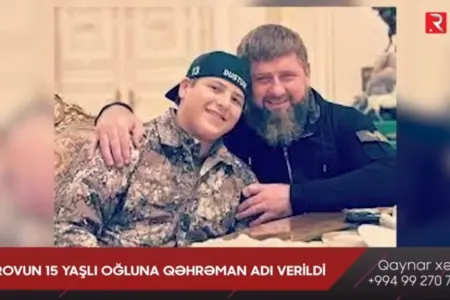 Kadırovun 15 yaşlı oğluna qəhrəman adı verildi - -Video