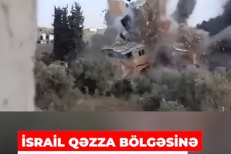 İsrail Qəzza bölgəsinə hava zərbələri endirib - VİDEO