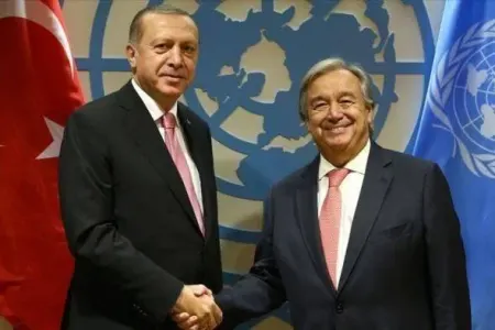 Ərdoğan ilə BMT-nin Baş katibi İsrail-Fələstin münaqişəsini müzakirə etdi