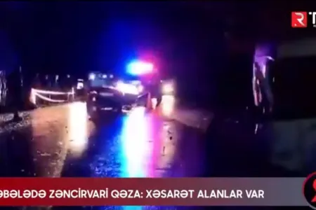 Qəbələdə ZƏNCİRVARİ QƏZA: Xəsarət alanlar var - -VİDEO